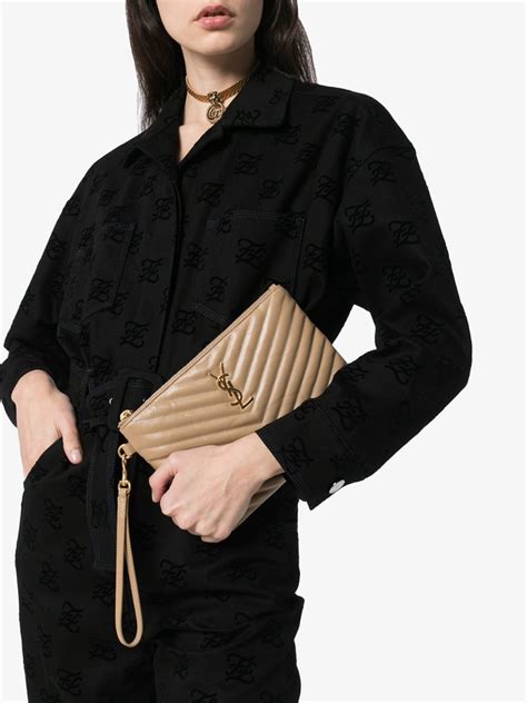 beige ysl clutch|ysl clutch sale.